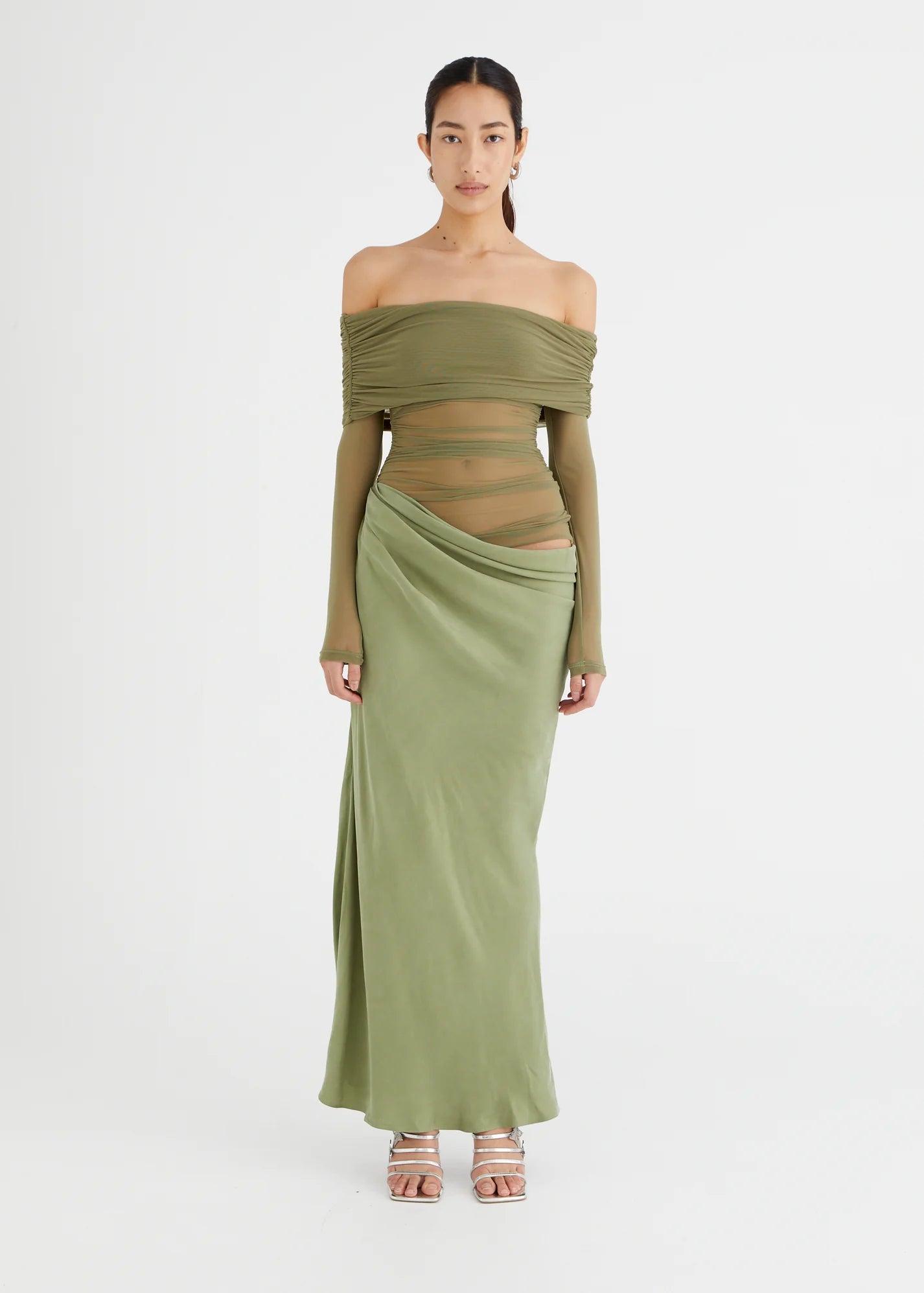 Yasmin off-shoulder maxi dress