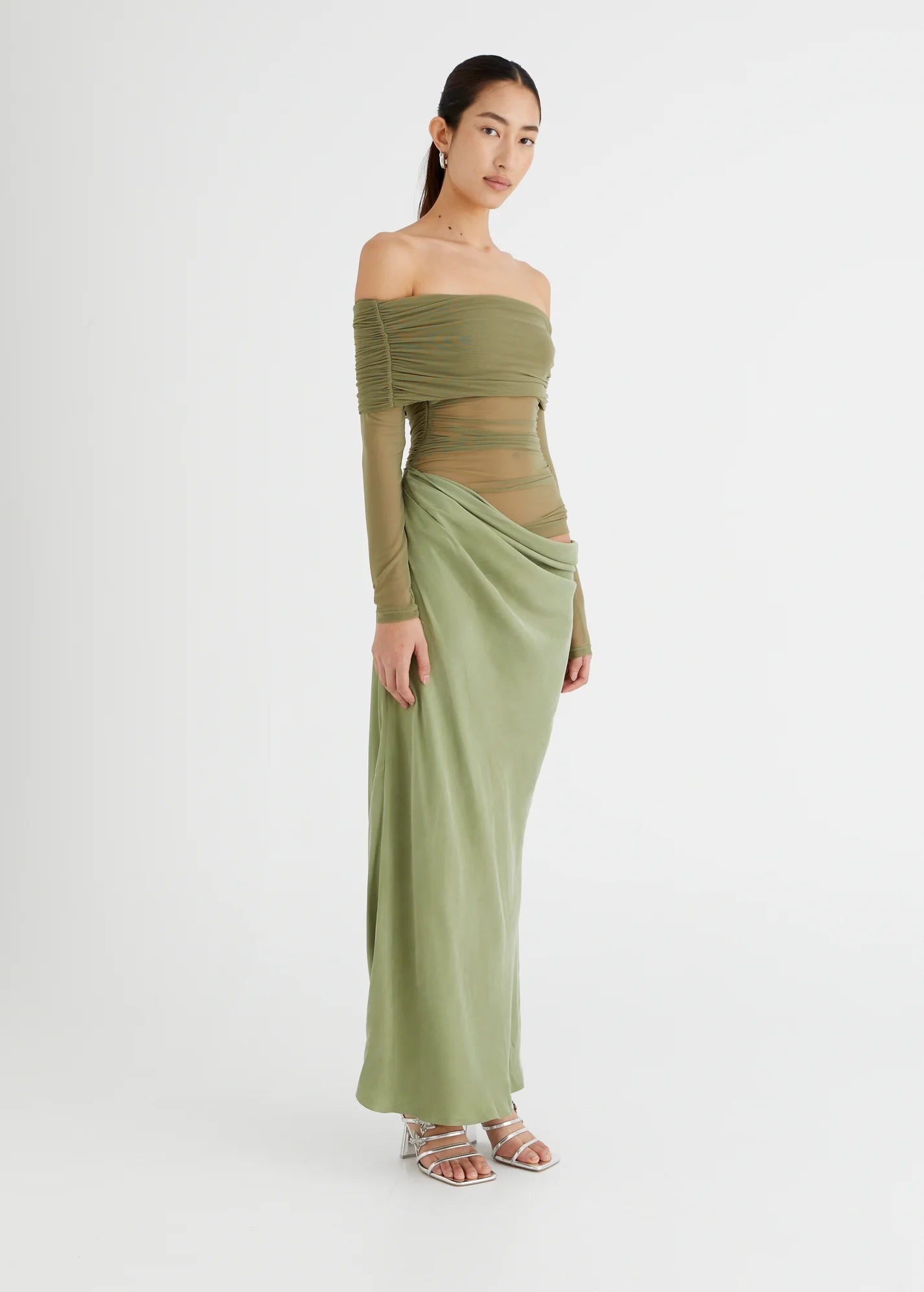 Yasmin off-shoulder maxi dress